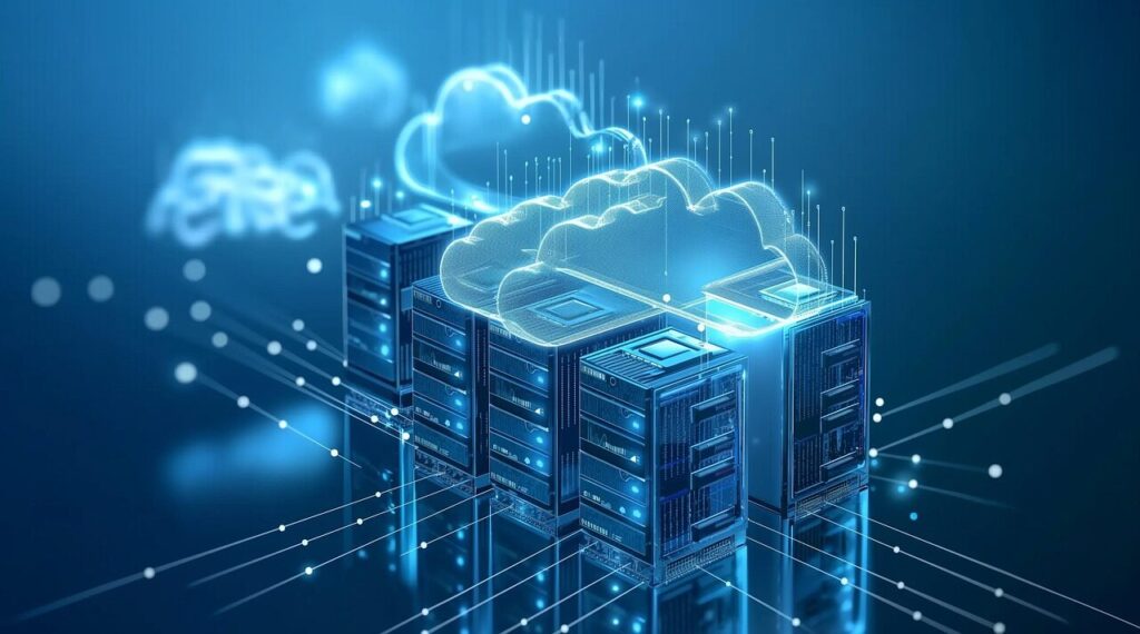 ai generated, computer, cloud, data, network, internet, technology, server, networking, information, connection, communication, cloud computing concept, system, computing, digital, database, capacity, storage, technical, services
